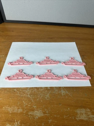 Vintage 1960s Suzy Goose Pink Plastic Hangers Fits Barbie & Similar Set Of 6