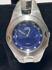 Vintage Timex Indiglo Alarm Quartz Blue Dial Date Indicator Men's Wrist Watch