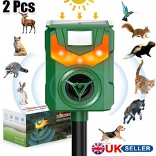Ultrasonic Solar Cat Repeller Animal Scarer Deterrent Repellent PestBye