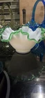 Fenton vintage Emerald Crested  Compote Bowl