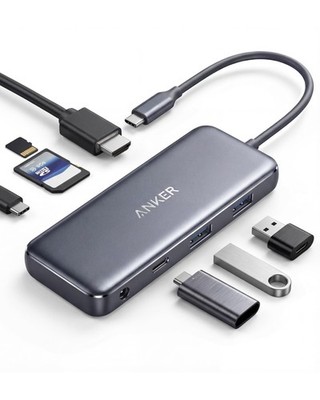 Anker USB C Hub Adapter (7-in-1), 4K HDMI, 100W Power Delivery, USB C