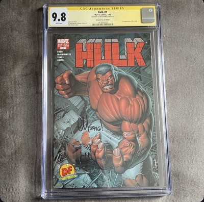 Hulk (2008) # 1 (CGC SS 9.8) Signed Ed McGuinness   Dale Keown DF   1st Red Hulk