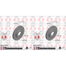2x ZIMMERMANN SPORT BREMSSCHEIBEN 239mm GELOCHT VORNE passend für SEAT AROSA VW