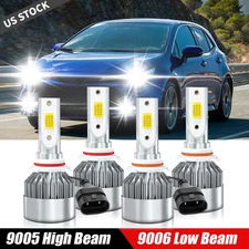 For Toyota Corolla 1993-2013 6000K LED Headlight Bulbs High Low Beam 9005+9006