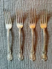 New ListingTowle Old Master Sterling Silver Dinner Forks Set of 4 Monogram V