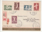 Finland 'Registered FDC' Scott # B81-85 "Helsinki 15.9.47" To: U.S.A.