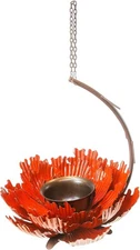 Desert Steel Coral Sunset Peony Hanging Feeder - (Orange - 9”W x 11.5”H) -... 