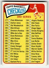 1965 Topps 3rd Series Checklist: 177-264 #189 HIGHER GRADE NO CREASES GREAT!