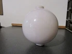 Vintage White Milk Glass Lightning Rod Ball 5" Tall 4.5" Diameter 1" Hole