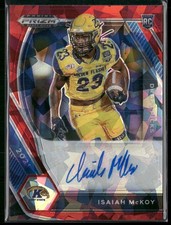 2021 Panini Prizm Draft Picks Collegiate #DPA-IMC Isaiah McDuffie Auto Red Ice