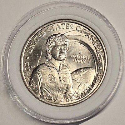 2022 P Dr Sally Ride 25C   Major Die Clash Reverse & Obverse Errors  