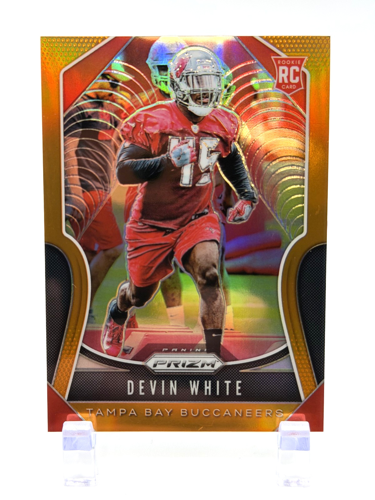 2019 Panini Orange Prizm #312 Devin White Tampa Bay Buccaneers RC /249