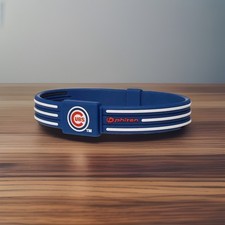 Chicago Cubs Phiten Titanium Bracelet Wristband S-Type 6 3/4 inch