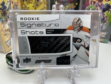 2018-19 Upper Deck Engrained Rookie Signature Shots /149 Carter Hart Auto RC