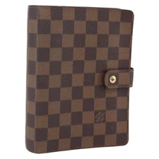 LOUIS VUITTON Damier Ebene Agenda MM Day Planner Cover R20240 LV Auth 157613