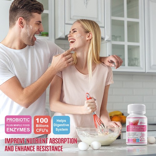 ProBio 100 Billion Prebiotics and Probiotics Live Active Cultures CAPSULES - Picture 5 of 9