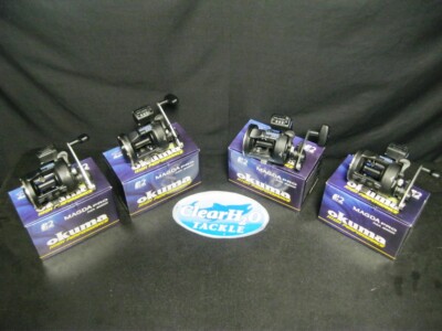 4PK OKUMA MAGDA PRO MA-20DX BALL BEARING LINECOUNTER LEVELWIND TROLLING REELS