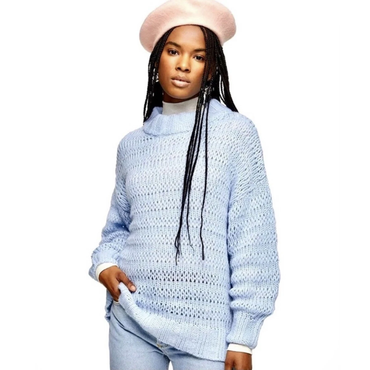 Topshop top blue sweater