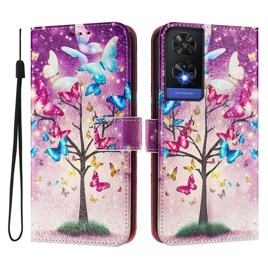 Case for ZTE Blade A75 V70 Vita V70 Nubia Z60 Ultra Painted Wallet Stand Cover - Image 4 of 4