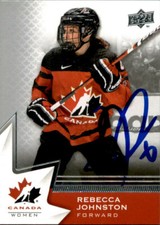Rebecca Johnston Signed 2020 Upper Deck Canada Women Card #70 Team Canada