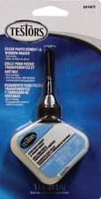 Testors Clear Parts Cement & Window maker for Model Kits Craft 1oz w/ Applicator
