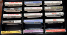 Cassette carry case Vintage many rare cassette tapes 15 different music genres