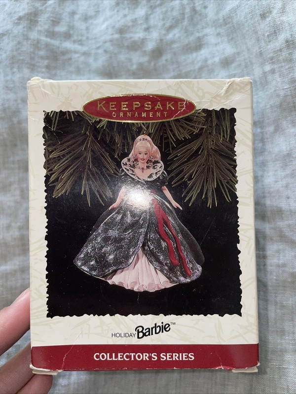 Vintage 1995 HALLMARK Keepsake Holiday BARBIE Christmas Ornament w/ Box