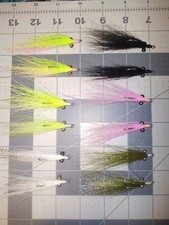 12  Ea  #1 Clouser Minnow Assortment , Redfish Speckled Trout Snook Assortment 1