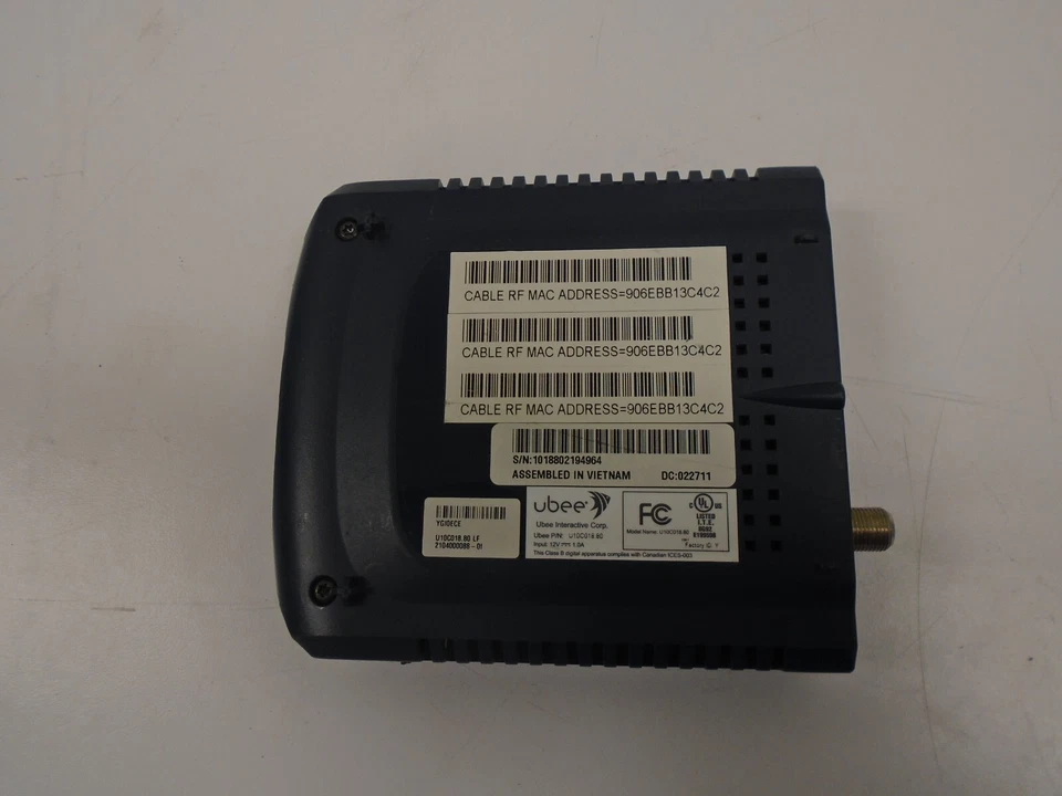 Ubee Ambit U10C018 DOCSIS 2.0 Cable Modem - Image 3 of 4
