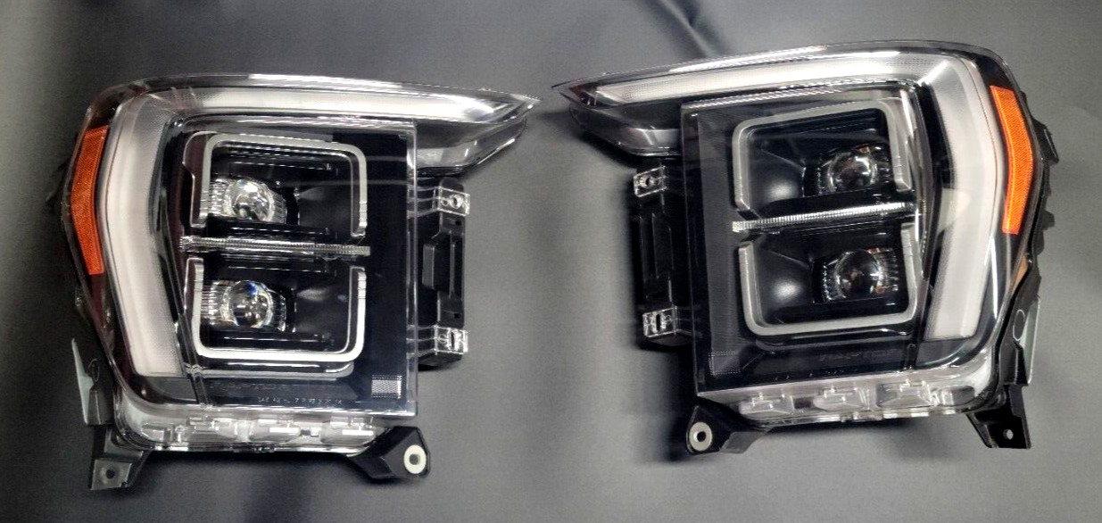 OEM 2021-2023 Ford F150 Adaptive Dual LED Raptor Headlight -SET- ML3V-13E016/17
