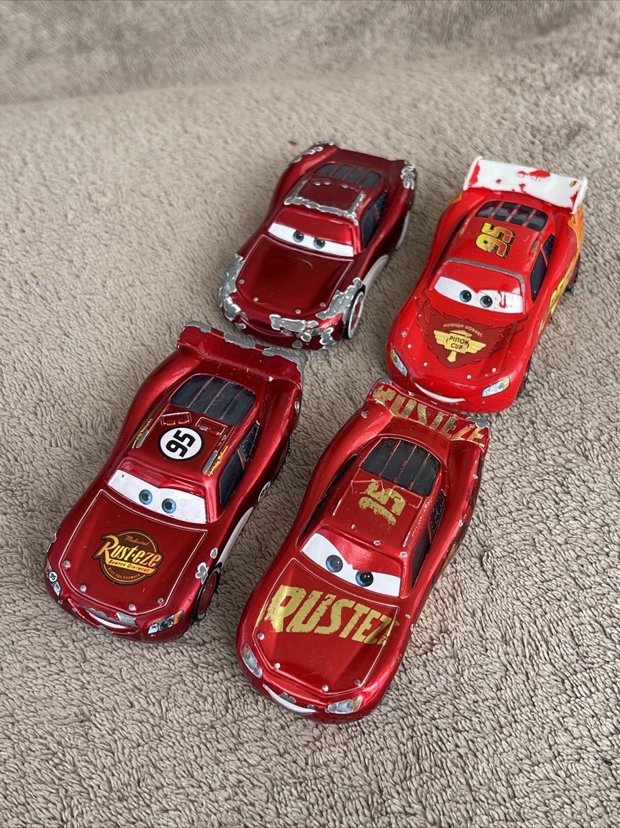 Disney Cars 4x Lightning McQueen Cruisin,Rusteze & Radiator