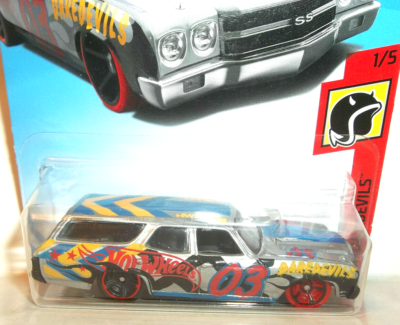 2018 HOT WHEELS 50th HW DAREDEVILS 1/5 SILVER '70 CHEVELLE SS