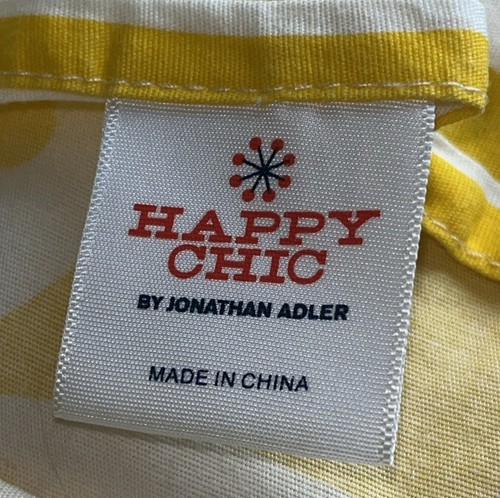 Jonathan Adler Happy Chic "Bright Yellow/Gray Birds/Stripes" Standard Sham - Picture 4 of 5