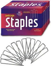 150 Landscape Fabric Staples Garden Stakes Galvanized Sod Staples 6 '' 11 Gauge