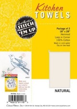 Aunt Martha's  Kitchen Towels - 2-Pack - Natural - 18" x 28" - 100 Cotton