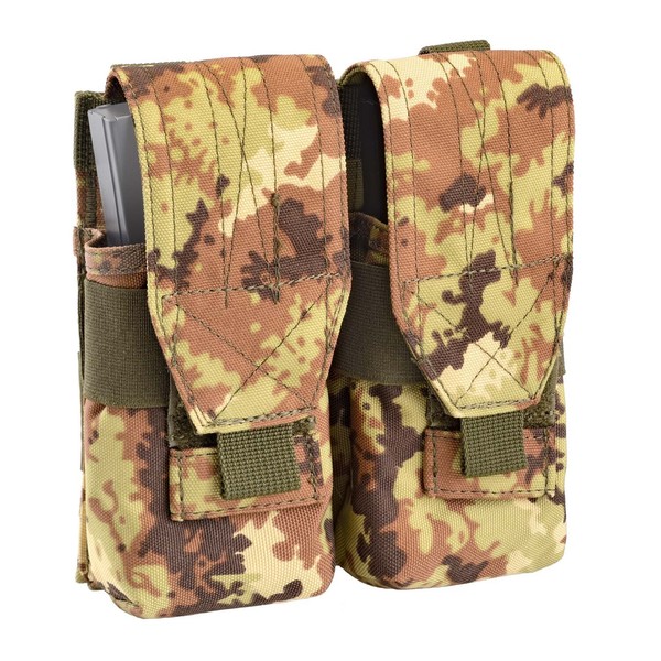 Doppia Tasca Porta Caricatore M4-AK Molle Apert. Velcro Openland Vegetato It-image