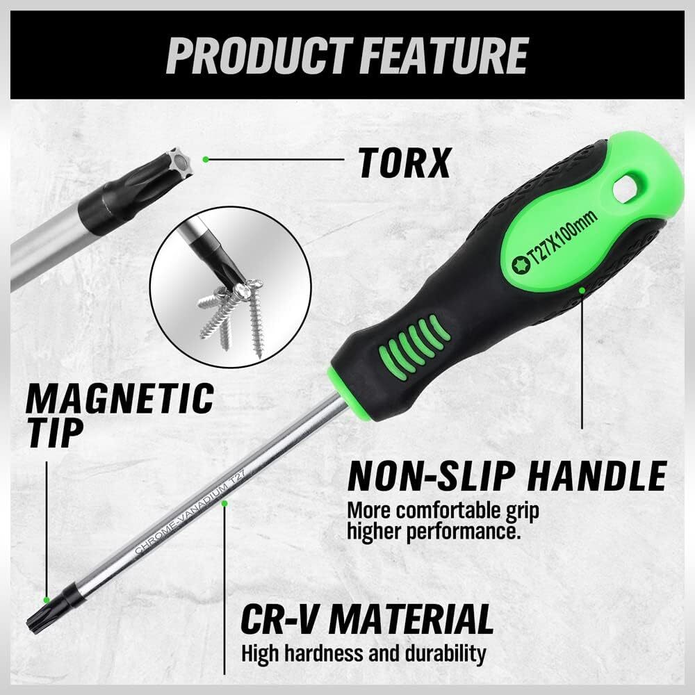 13 Piece Magnetic Torx Screwdriver Set T5 to T40 Star Screwdrivers