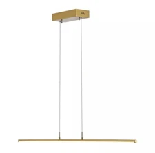 JYL7023C Conley 39.5" Adjustable Integrated LED Metal Linear Pendant, Brass NEW