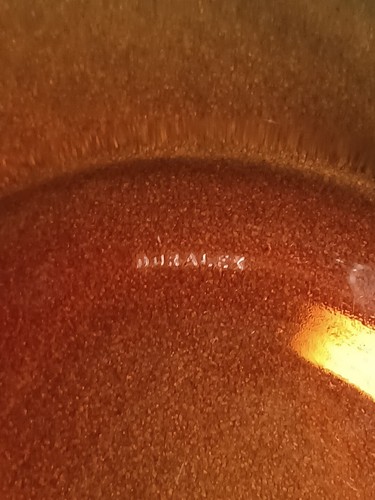 Vintage French Amber Glass Duralex 20cm Bowl - Picture 4 of 5