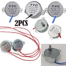 2x TYC-50 AC 12/110/220V 4W 50/60Hz Synchronous Motor 2.5/3/5/6RPM For Microwave