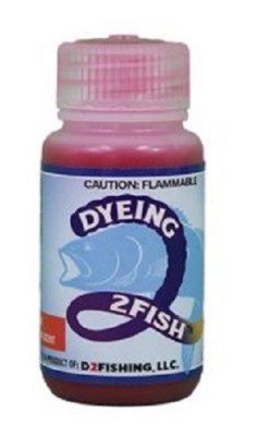 D2Fishing Soft Plastic Lure Dye 2oz. - Garlic Bread Red