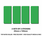 UK Green EV Electric Car Number Plate Sticker 2 sets 4 stickers S87