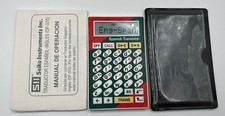 Vintage Seiko Instruments Card Sized Spanish Translator DF-370 Japan Working