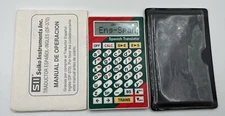 Vintage Seiko Instruments Card Sized Spanish Translator DF-370 Japan Working