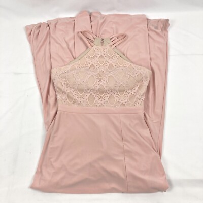 Morgan & Co Evening Gown Womens Size 5/6 Pink Rose Gold Wedding Formal Dress  | eBay