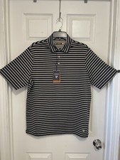 NWT Cremieux Men s Black Color Short Sleeve Polo Shirt. Size : M