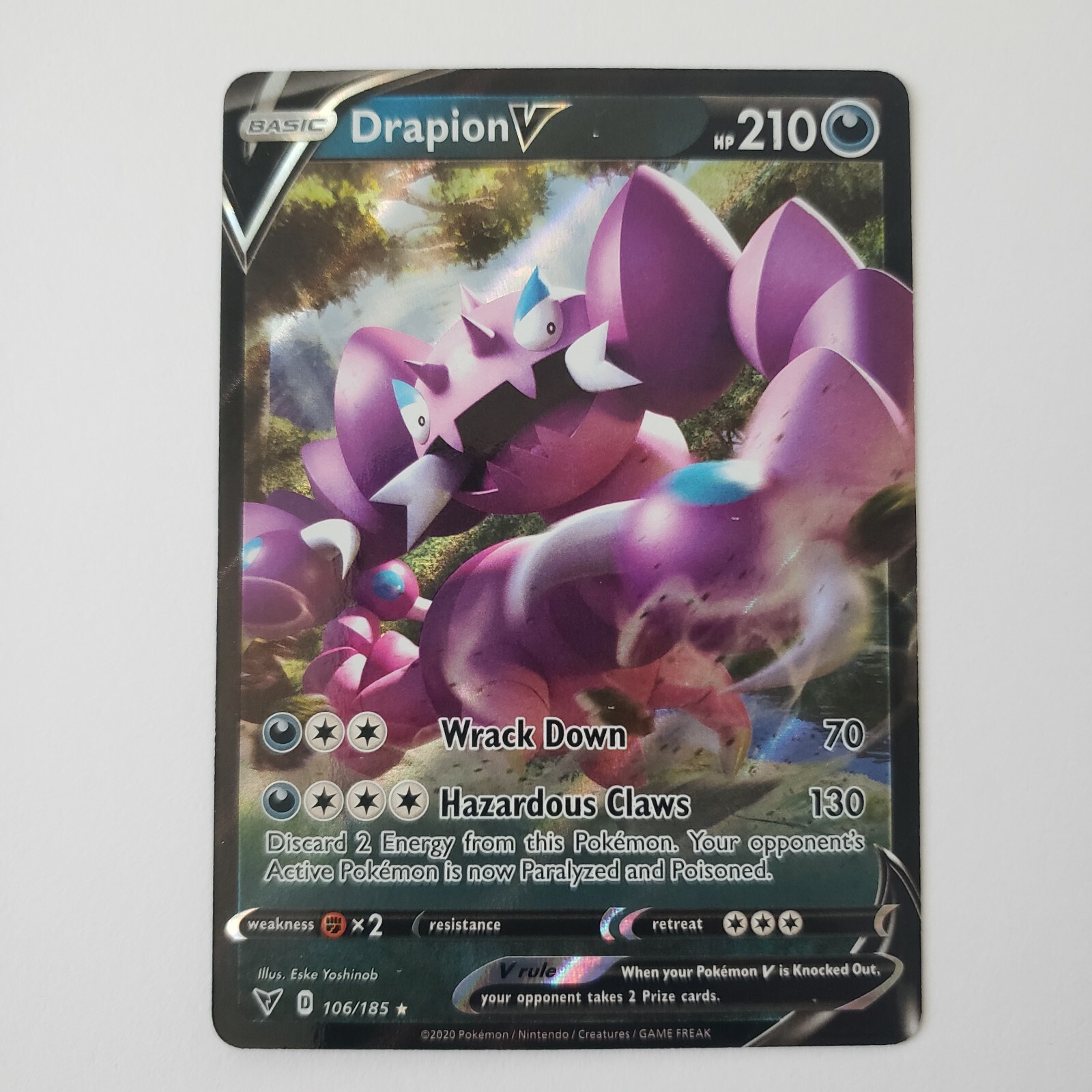 Drapion V 106/185 Vivid Voltage NM/M Ultra Rare Full Art Pokemon Card