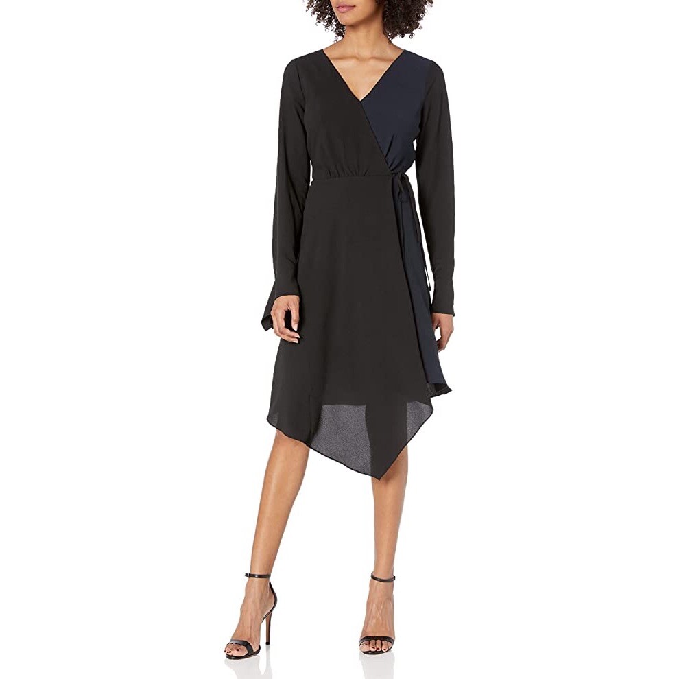 brown ribbed long sleeve dress Ralph Lauren Women's Cotton Long-Sleeve Dress