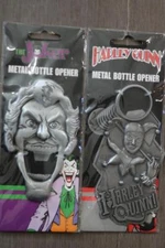 LOT 2 ICUP DC COMICS BATMAN METAL BOTTLE OPENERS JOKER & HARLEY QUINN NEW SEALED