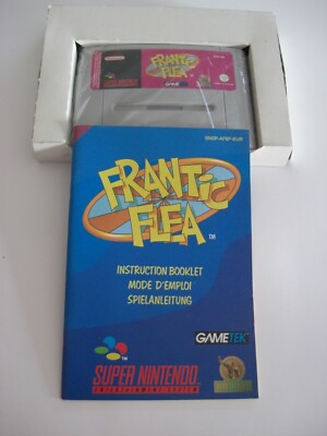 Frantic Flea Super Nintendo PAL + Anleit./Instr. booklet/Mode D' Emploi  o. OVP